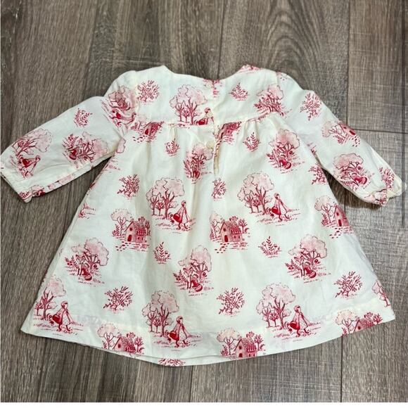 NWT baby gap white and red printed dress - Picture 3 of 4